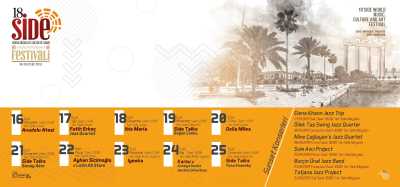 18. Side Dünya Müzikleri, Kültür ve Sanat Festivali Programı